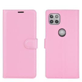 LITCHI Motorola Moto G 5G rózsaszín pénztárca