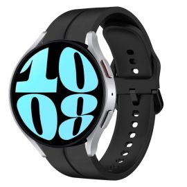 SZILIKON szíj Samsung Galaxy Watch 6 Classic (47mm / 43mm) és Watch 6 (44mm / 40mm) fekete telefonhoz