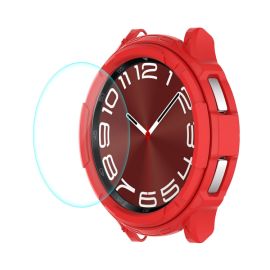 ENKAY TPU FULL BODY Üvegborítás Samsung Galaxy Watch 6 Classic 47mm piros