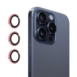ENKAY ALU Kameraüveg Apple iPhone 16 Pro / 16 Pro Max rózsaszín