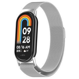 MILANESE Fém szíj a Xiaomi Smart Band 10 / 9 / 8 ezüsthöz