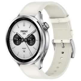 LEATHER Bőrszíj Xiaomi Watch S4 fehér
