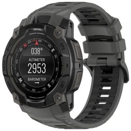 SPORTS Cserélhető szilikon szíj Garmin Instinct 3 50mm SZÜRKE BLACK