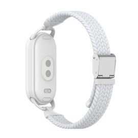 BRAIDED Nylon szíj Xiaomi Smart Band 10 / 9 / 8 fehér készülékhez