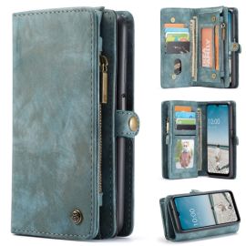 WALLET Védőtok pénztárcával 2 az 1-ben Samsung Galaxy A12 / M12 kék