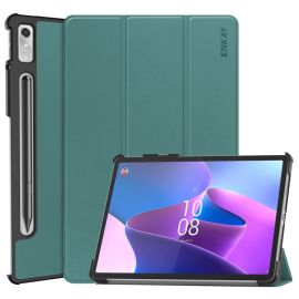 ENKAY LEATHER Flip tok Lenovo Tab P11 Pro Gen2 zöld színben
