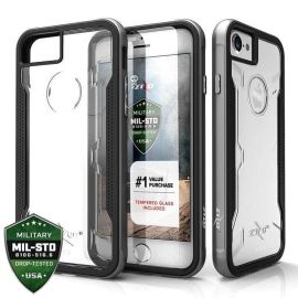 ZIZO SHOCK Kryt + 9H temperované sklo Apple iPhone 7 / 8 šedý