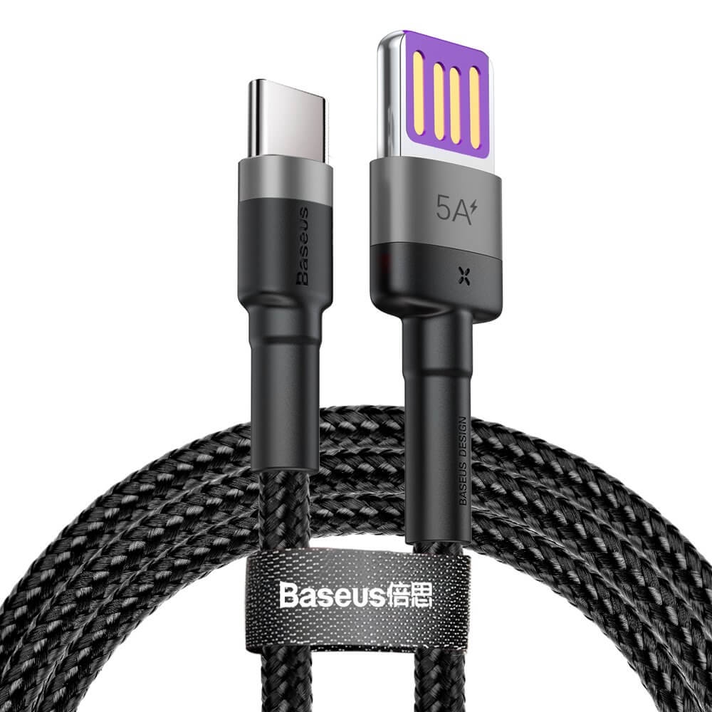 BASEUS CAFULE 40 W adatkábel USB Type-C fekete akciós termékkép 1