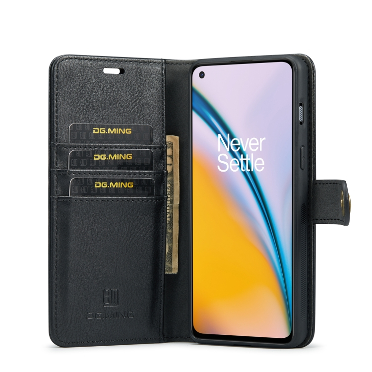 DG.MING Wallet tok 2in1 OnePlus Nord 2 5G fekete termék 2. képe