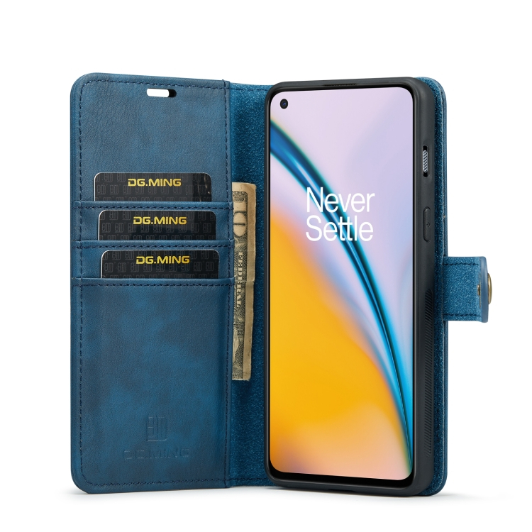DG.MING Pénztárca tok 2in1 OnePlus Nord 2 5G kék termék 2. képe