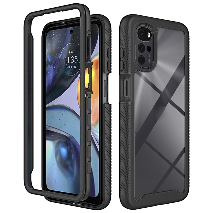 DUAL Kétoldalas burkolat Motorola Moto G22 fekete akciós termékkép 1
