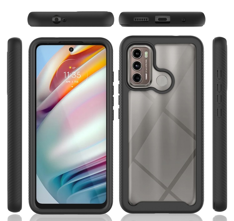 DUAL-HALF Kétoldalas burkolat Motorola Moto G60 fekete termék 2. képe
