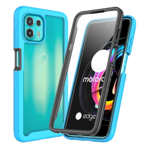 DUAL Kétoldalas burkolat Motorola Edge 20 Lite világoskék fóliával akciós termékkép 1