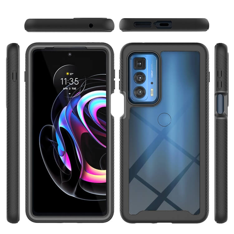 DUAL Kétoldalas borító fóliával Motorola Edge 20 Pro rózsaszín termék 2. képe