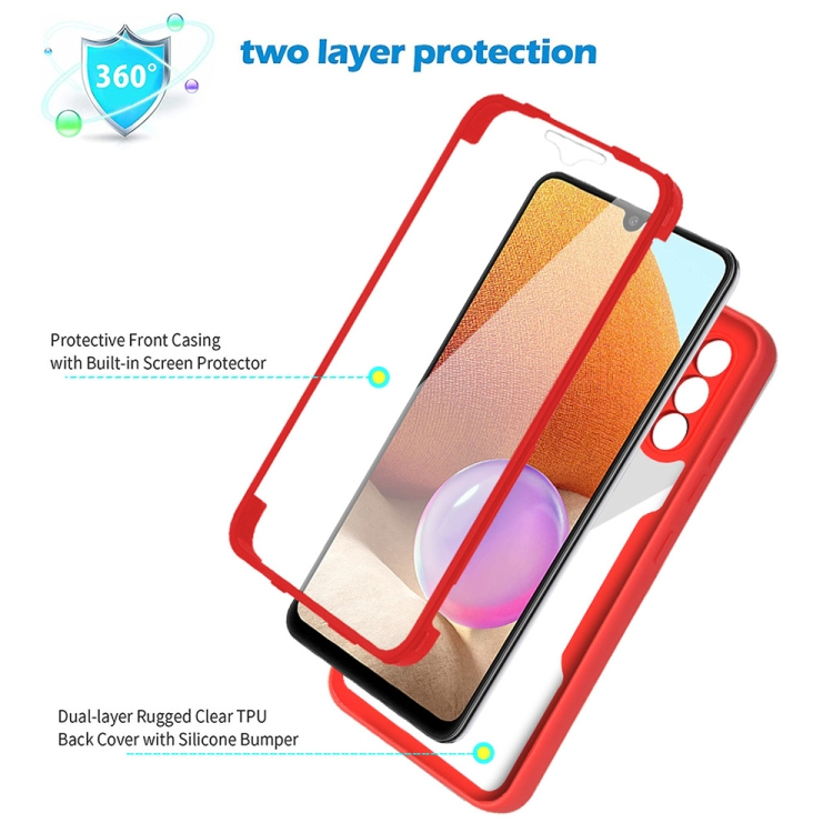 DUAL Kétoldalas huzat fóliával Samsung Galaxy A32 kék termék 2. képe