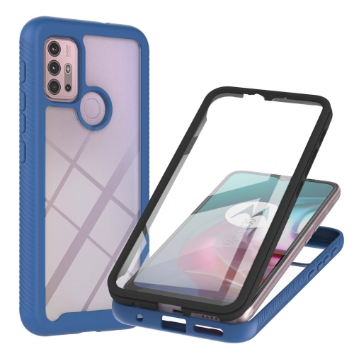 DUAL Kétoldalas borítás fóliával Motorola Moto G10 / G20 / G30 kék akciós termékkép 1