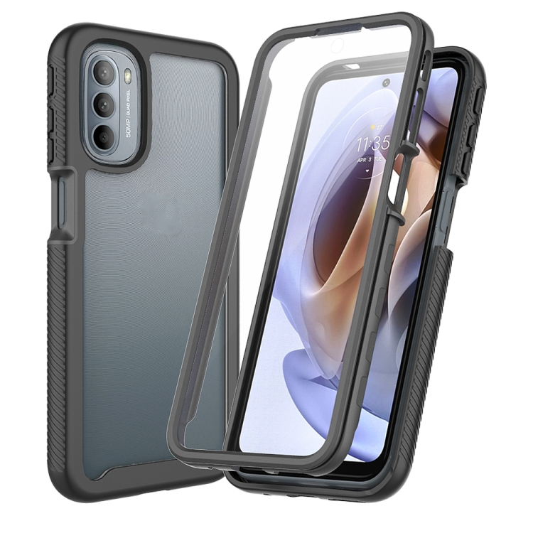 DUAL Kétoldalas borítás Motorola Moto G51 5G fekete fóliával akciós termékkép 1