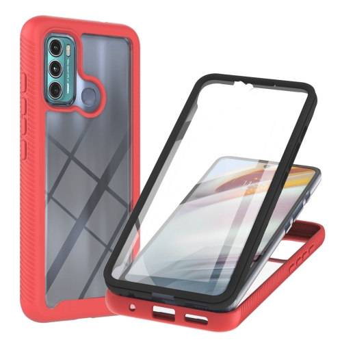 DUAL Kétoldalas borítás Motorola Moto G60 piros fóliával akciós termékkép 1