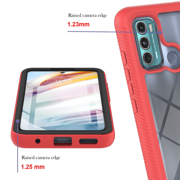 DUAL Kétoldalas borítás Motorola Moto G60 piros fóliával termék 2. képe