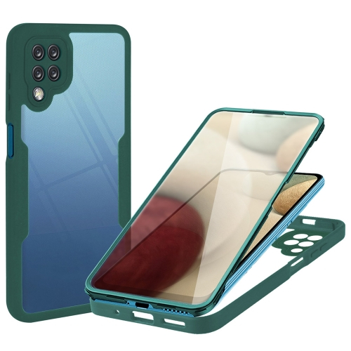 DUAL Kétoldalas burkolat Samsung Galaxy A12 zöld fóliával akciós termékkép 1