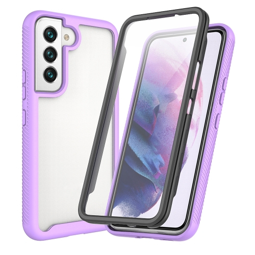 DUAL Kétoldalas borítás fóliával Samsung Galaxy S22 5G lila akciós termékkép 1