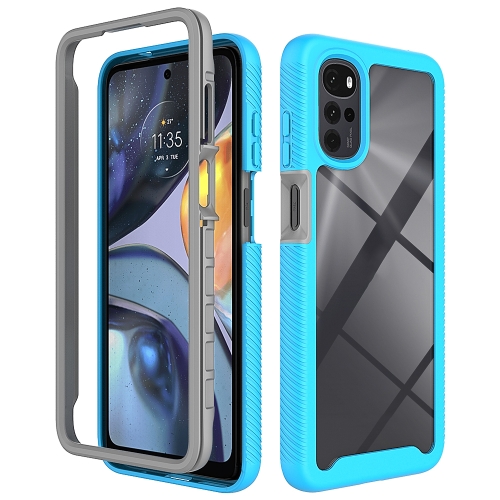 DUAL Kétoldalas burkolat Motorola Moto G22-hez világoskék akciós termékkép 1