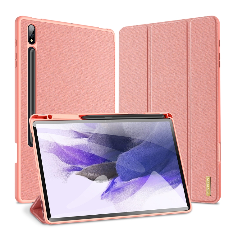 DUX DOMO Samsung Galaxy Tab S9+ flip tok rózsaszín akciós termékkép 1