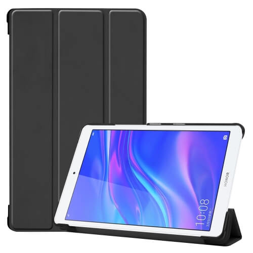 LEATHER Zaklápací obal Huawei MediaPad M5 Lite 8.0" čierny akciós termékkép 1