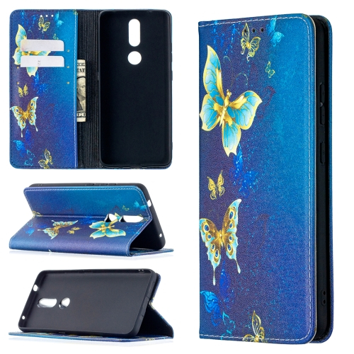ART Pénztárca borító Nokia 2.4 GOLD BUTTERFLIES termék 2. képe