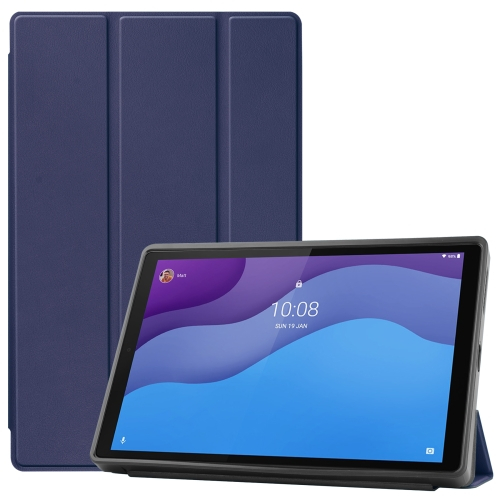 LEATHER Flip tok Lenovo Tab M10 2. generáció (TB-X306F / ZA6W0090CZ / ZA6V0119CZ) sötétkék akciós termékkép 1