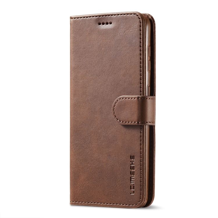 IMEEKE Wallet tok Samsung Galaxy S21 Plus 5G sötétbarna termék 2. képe