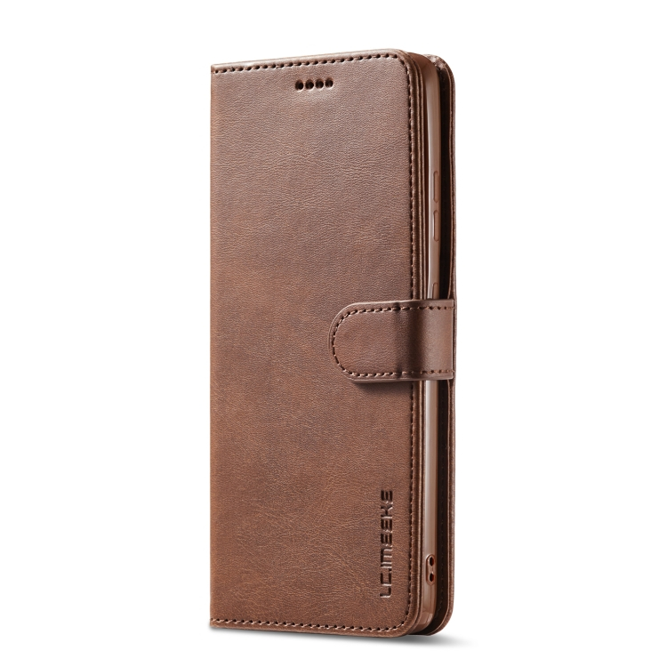 IMEEKE Wallet tok Samsung Galaxy S21 Ultra 5G sötétbarna termék 2. képe