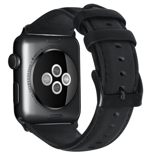 WAX bőróra Apple Watch 9 / 8 / 7 (45mm) / 6 / SE / 5/4 (44 mm) / 1, 2, 3 (42 mm) fekete akciós termékkép 1