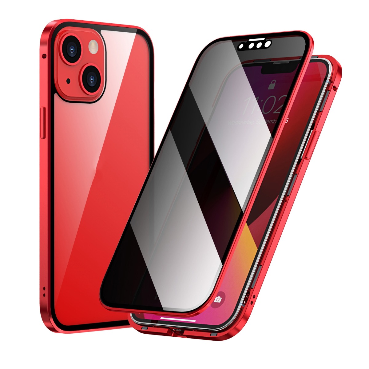Mágneses tok 360 Apple iPhone 13 mini piros akciós termékkép 1