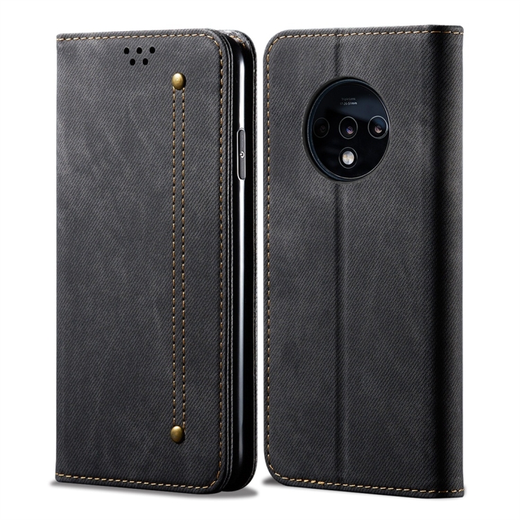 DENIM pénztárca huzat One Plus 7T fekete akciós termékkép 1