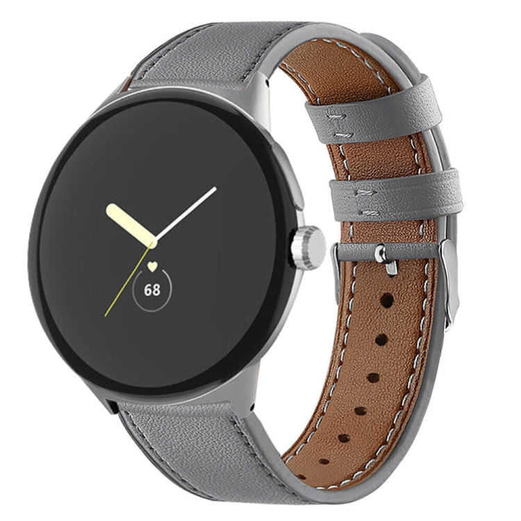 LEATHER Bőrszíj Google Pixel-hoz Watch / Pixel Watch2 / Pixel Watch3 41 mm szürke akciós termékkép 1