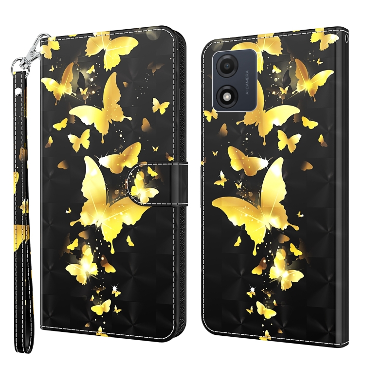 ART Tárcatakaró a Motorola Moto-hoz E13 GOLD BUTTERFLY akciós termékkép 1