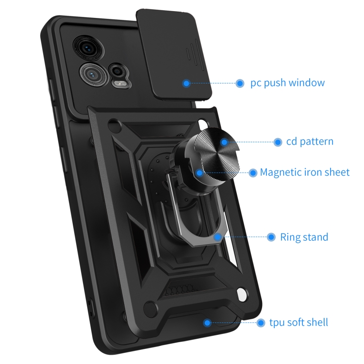 RING KAMERA Borító tartóval Motorola Moto G72 ezüsthöz termék 2. képe