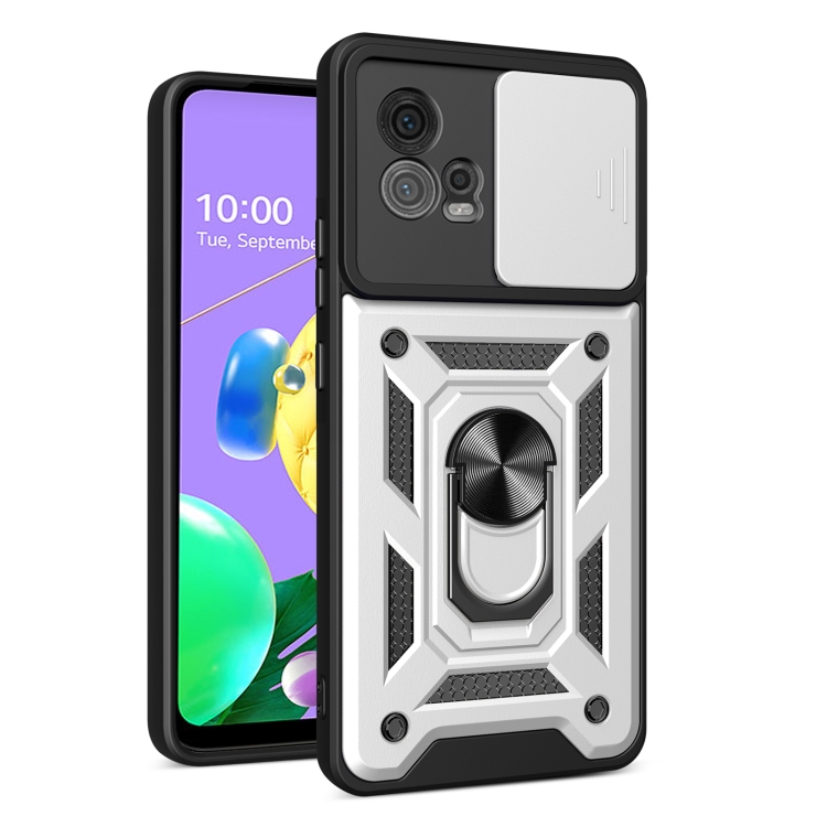 RING KAMERA Borító tartóval Motorola Moto G72 ezüsthöz akciós termékkép 1