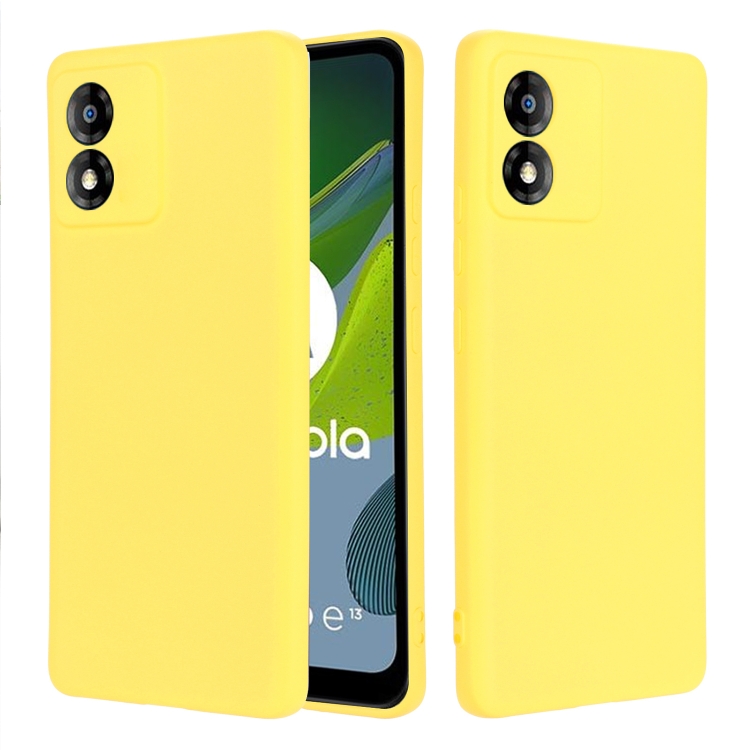 RUBBER Motorola Moto E13 védőburkolat sárga termék 2. képe