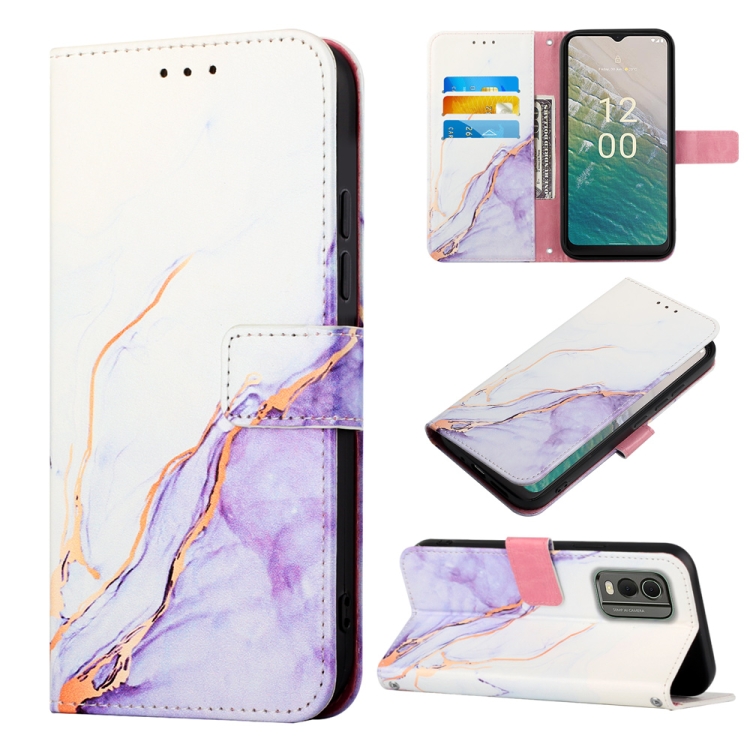 ART MARBLE Pénztárcahuzat Nokia C32 LILA termék 2. képe