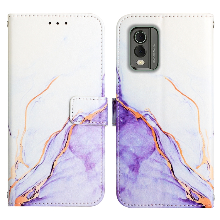 ART MARBLE Pénztárcahuzat Nokia C32 LILA akciós termékkép 1