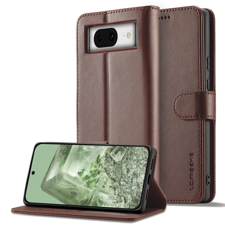 IMEEKE Wallet tok Google Pixel 8a telefonhoz, sötétbarna akciós termékkép 1
