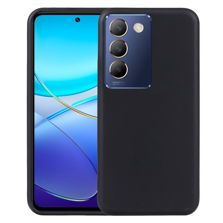 TPU Szilikon burkolat Vivo V40 SE-hez 5G fekete akciós termékkép 1