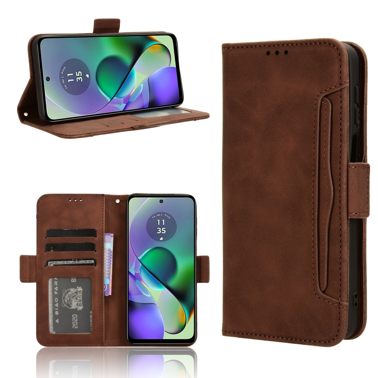 SLOT Motorola Moto G54 5G / G54 5G Power Edition pénztárca borító barna termék 2. képe