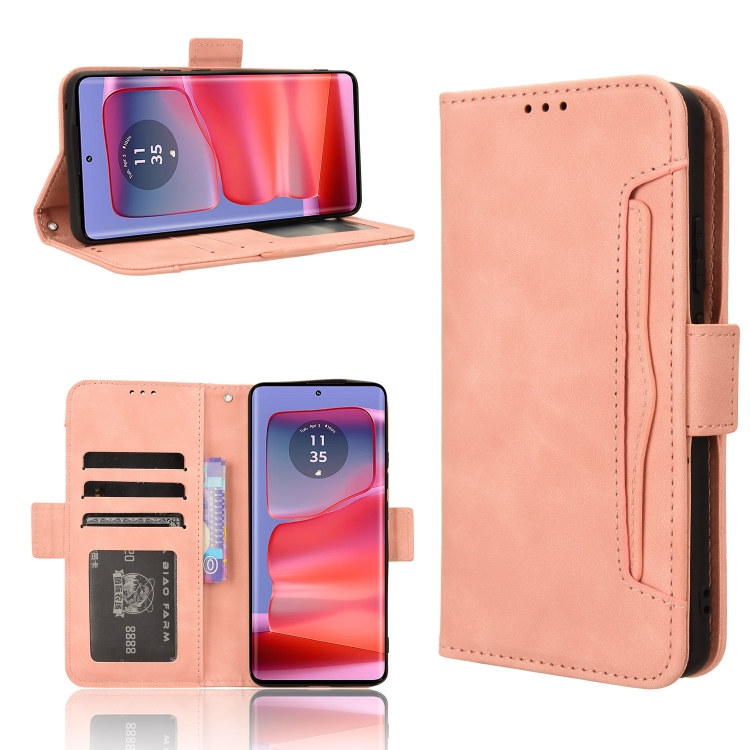 SLOT Motorola Edge 50 Pro rózsaszín pénztárcavédő tok termék 2. képe