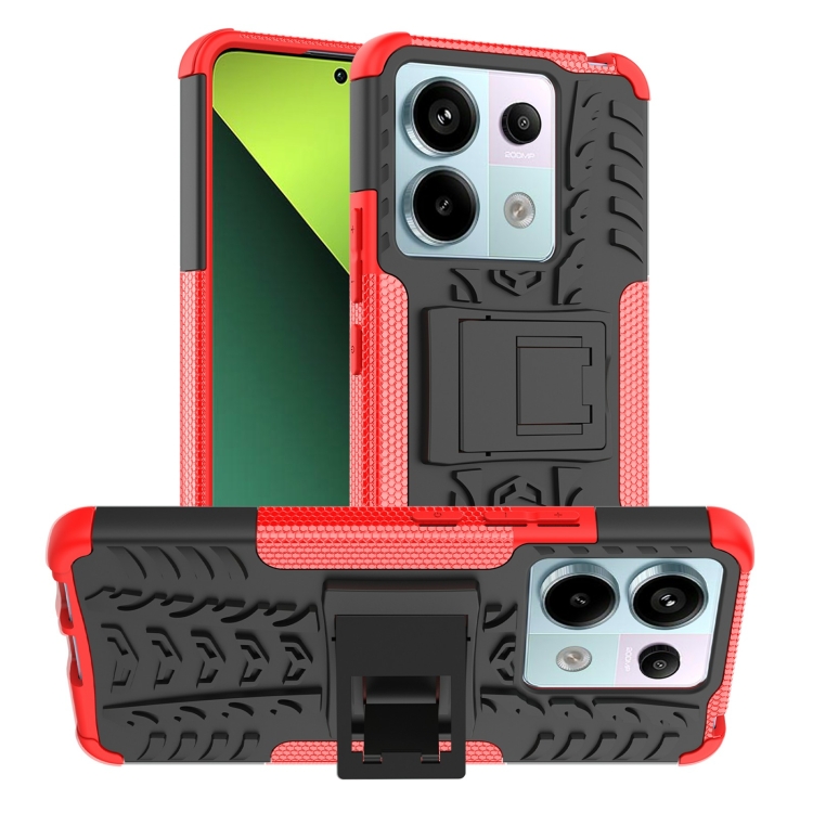 STAND Tartós védőburkolat Xiaomi Redmi-hez Note 13 Pro 5G piros akciós termékkép 1