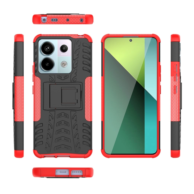 STAND Tartós védőburkolat Xiaomi Redmi-hez Note 13 Pro 5G piros termék 2. képe