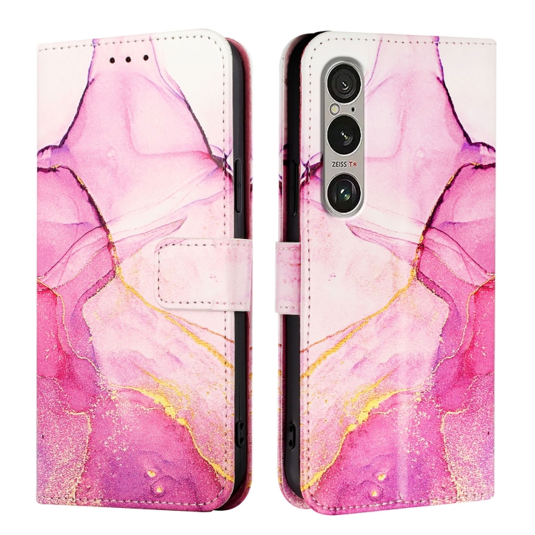 ART MARBLE Pénztárcahuzat Sony Xperia 1 VI készülékhez PINK akciós termékkép 1