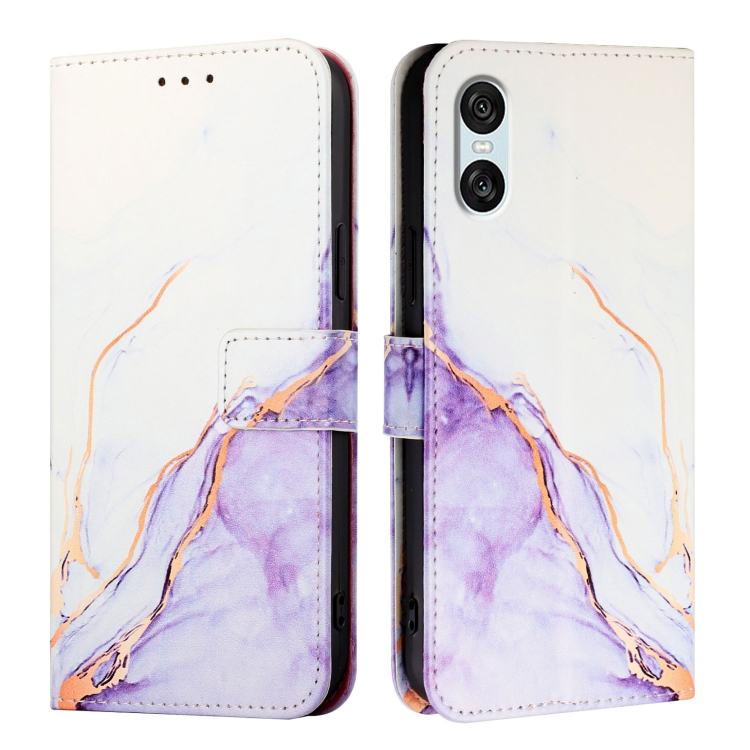 ART MARBLE Pénztárcahuzat Sony Xperia 10 VI készülékhez PURPLE akciós termékkép 1